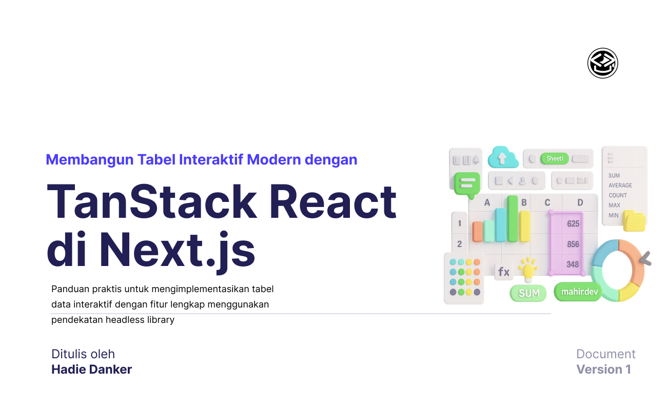 Thumbnail untuk Membangun Tabel Interaktif Modern dengan TanStack React Table di Next.js